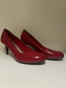 Comfort Plus by Predictions Faux Leather Heels Red Size 11 - Picture 1 of 7