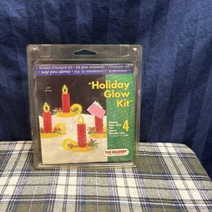 The Beadery Holiday Glow Kit Beaded Makes 4 Candle Shaped Ornaments Craft     C1 - Picture 1 of 5