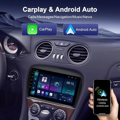 64G 适用于梅赛德斯-奔驰 SL R230 SL350 SL550 SL600 Android 15 CarPlay 收音机 GPS 导航 — 第 1/4 张图片