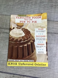 1961 Cookbook ~ Fabulous Foods That Are Fun To Fix – Knox Unflavored Gelatine - Picture 1 of 2