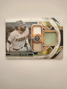 2023 Topps Tribute Triple Relic Fernando Tatis Jr.  /199 Game Used Game Worn - Bild 1 von 13