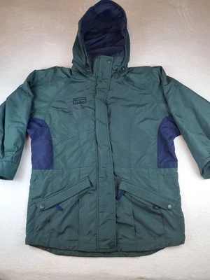 Chaqueta De Colección Columbia X LL Bean Para Mujer Pequeña Intercept Verde Cremallera Completa Capucha Foto 1 de 4