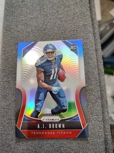 Panini Prizm 2019 rojo blanco y azul Holo #344 A.J. RC Brown Rookie como nuevo - Imagen 1 de 9