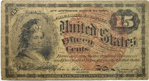 1863 15 Cents Fractional Currency Low Grade Circulated Details P203 - Picture 1 of 2