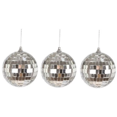 P'TIT CLOWN DÉGUISEMENT Lot de 3 boules à facettes - Décoration - Fête - A suspendre - 8cm diamètre - Ar