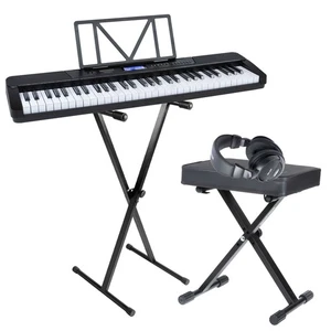 KeymaoXX PK361 61-Key Digital Keyboard USB MIDI 430 Sounds Stand Bench - Bild 1 von 8