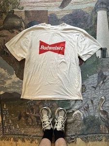 Men’s Pacsun Budweiser Tee  Big Logo White Size L - Picture 1 of 5