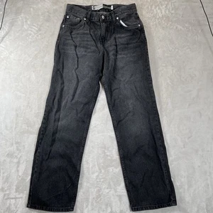 VINTAGE Levis SilverTab Jeans 18 Boys Black Denim Stay Loose Straight Dark Wash - Picture 1 of 8