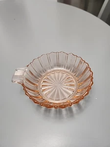 Hocking Fortune Pink Depression Glass Single Handle 5" Berry Bowl - 1930s - Picture 1 of 3