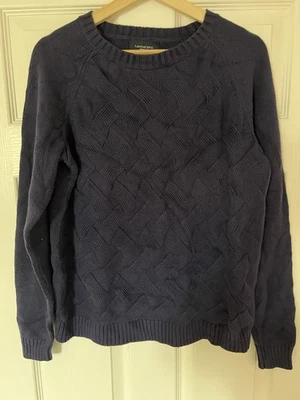 Lands’ End Drifter XL Navy Jumper Sweater Pullover Patterned Knitwear - Image 1 of 4