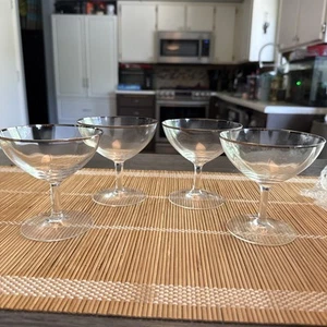 Lenox Montclair Crystal Platinum Trim Lot Of 4 Drinkware Cups - Picture 1 of 6