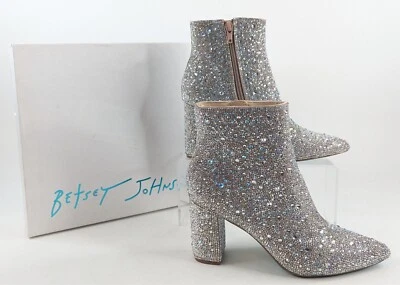 Botas de Boda Vaqueras Western Betsey Johnson Estrás CADY 6.5 - NUEVAS con Caja Foto 1 de 4