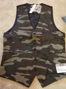 WD NY Camoflauge Men's Suit Vest- Small - Picture 1 of 2
