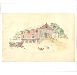 Jay Killian Print of PA Dutch Barn Hex Signs Hand-colored - Picture 1 of 1
