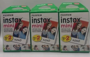 3PK Fujifilm Instax Mini ~ 10 Sheets X 2 EACH ~ EXP 04/24+ ~NEW~ Fast Shipping - Picture 1 of 2