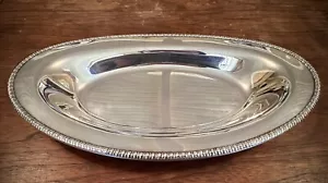 Unbranded Silverplate Decorative Dish, Oval, Roped Style Edge - Picture 1 of 8