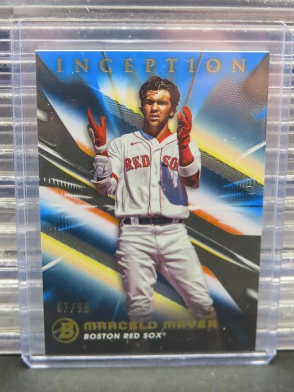 2023 Bowman Inception Marcelo Mayer Prospect Blue Foil #67/99 Red Sox