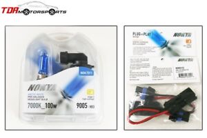 NOKYA Halogen Light Bulbs+Wire Harnesses 9005 HB3 Arctic White 7000K S2 100W