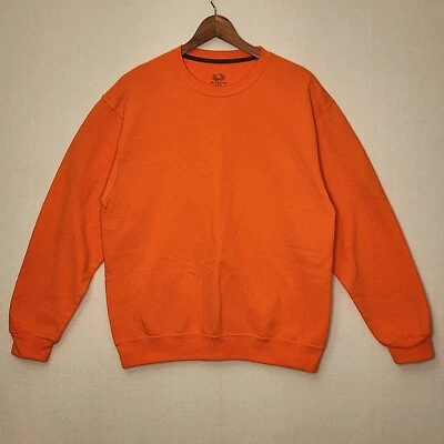 Fruit of the Loom Hunters Safety Orange Long Sleeve Sweatshirt Size L - Image 1 of 4