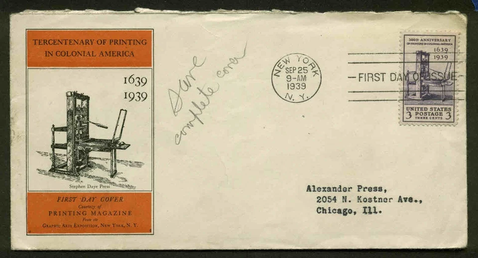 857 PRINTING FDC PLANTY P63a 1st PRINTING MAGAZINE CACHET WITH ALL ENCLOSURES - Image 1 of 1