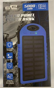 Solar Portable Power Bank 5,000mAh 2 USB External Battery Charger for Cell Phone