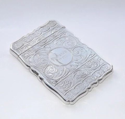 VICTORIAN /EDWARDIAN STERLING SILVER CARD CASE, DEAKIN & FRANCIS BIRMINGHAM 1901 Cover