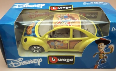 NEW Disney 1/43 VOLKSWAGEN BEETLE TOY STORY Woody Diecast CAR Free Coasters - Image 1 of 4