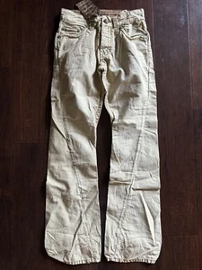 Stitch's Nebraska Bronson ivory cream Jeans Low Rise Boot Cut men's 28 x 35 new - Picture 1 of 7