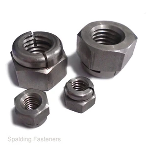 A2 Stainless Steel Aerotight Self Locking Nuts M3 M4 M5 M6 M8 M10 M12 - Picture 1 of 1