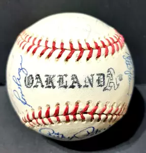 Jose Canseco Dusty Baker Carney Lansford Signed Autographed 1986 Oakland A's - Picture 1 of 10