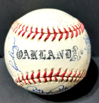 Jose Canseco Dusty Baker Carney Lansford Signed Autographed 1986 Oakland A's - Image 1 of 4