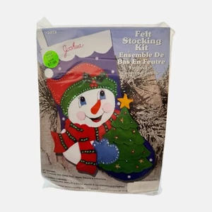 Design Works Crafts Felt Stocking Kit #5073 Snowman and Tree NEW OLD STOCk - Picture 1 of 7