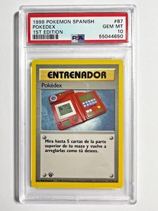 PSA 10 Gem Mint 1st Edition Pokedex 1999 Pokemon Base Set SPANISH #87 - Picture 1 of 2
