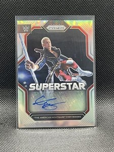 2023 WWE PRIZM Silver THE AMERICAN NIGHTMARE Superstar CODY RHODES AUTO SA-CRD