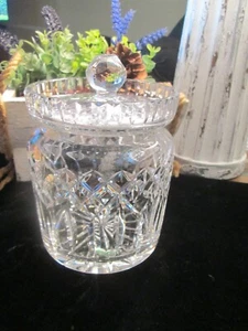 Waterford Crystal Lismore Biscuit Barrel Jar with Lid Cookie Candy Jar Signed - Picture 1 of 3