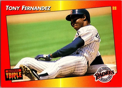 1992 Donruss Triple Play - #165 Tony Fernandez - Image 1 of 2