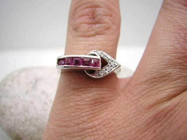 RUBIN SAFIR RING IN 925/000 STERLING SILBER VERS. GRÖßEN SONDERPREIS N54 - Bild 1 von 2