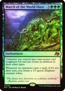 March of the World Ooze 169 Foil NM MTG Aetherdrift Magic - Picture 1 of 1
