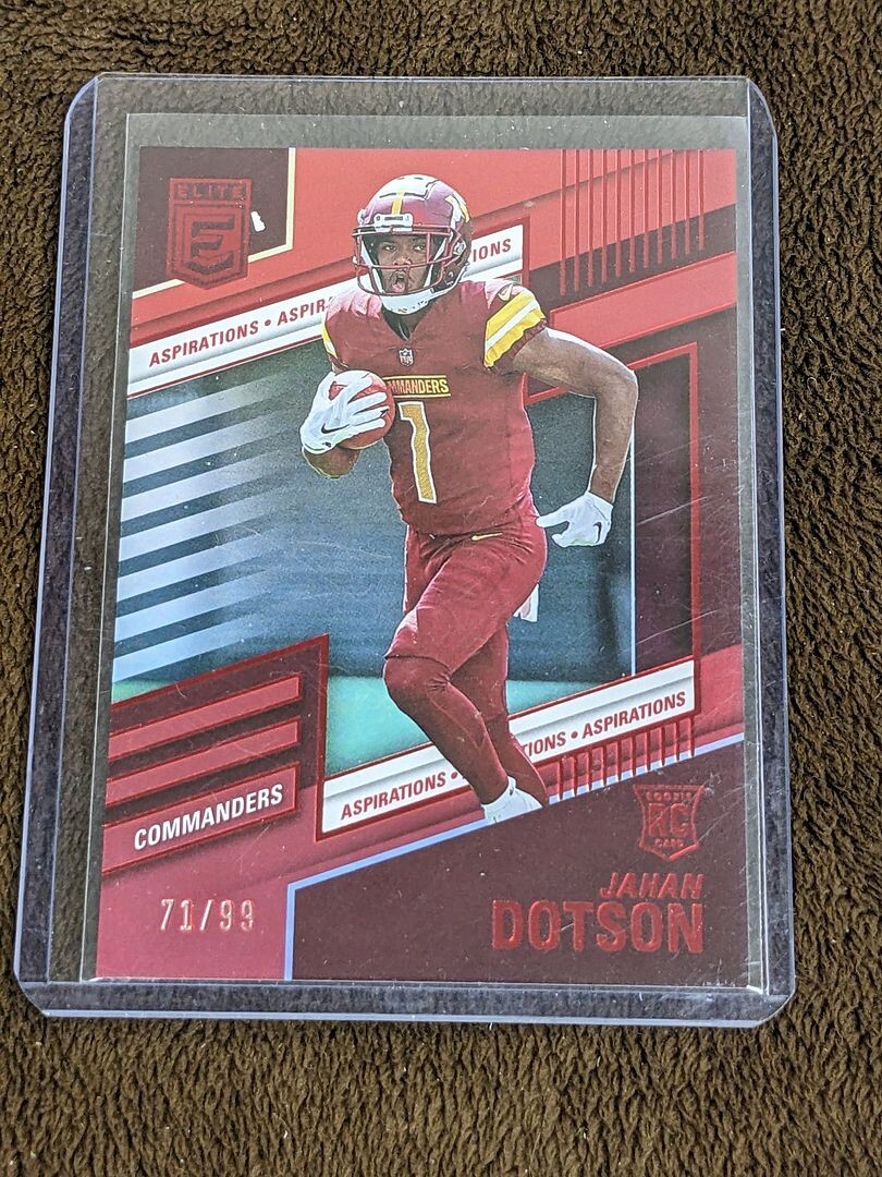 2022 ELITE RED ASPIRATIONS /99 ROOKIE JAHAN DOTSON COMMANDERS