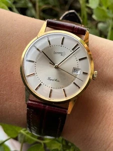 Eberhard Royal Matic Watch 2677 Automatic Solid Gold 18k Mens Swiss Made Vintage - Foto 1 di 15