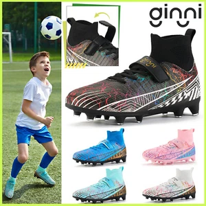 GINNI Kids Soccer Cleats Shoes Youth Child Hook-and-Loop Football Baseball Shoes - Picture 1 of 66
