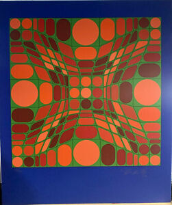 VICTOR VASARELY - HELIOS 3 -  SERIGRAPH - SIGNED & NUMBERED -1981 - WOVE