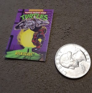 1994 Mini Mutants TMNT (ROCKSTEADY) Micro TRADING CARD (NM) Playmates Turtle