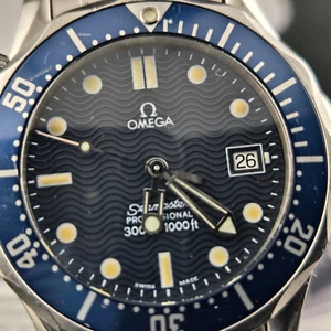 OMEGA Seamaster 300m 2561.80 Date blue Dial Quartz Watch - Picture 1 of 14