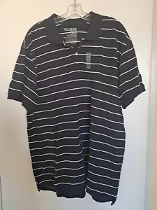 OLD NAVY KLASSISCHES KURZARM POLO - BLAU mit WEISSEN STREIFEN - XXL - Bild 1 von 1