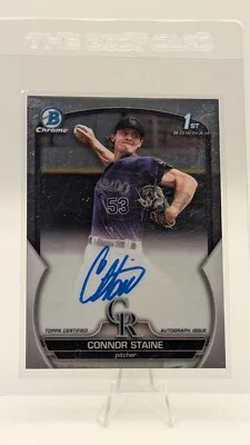 2023 Bowman Chrome Connor Staine 1st Prospect Autograph Auto #CPA-CSE Rockies - Image 1 of 2