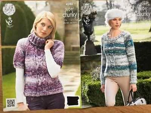 Damen Pullover Zopfmuster Fronteinsatz STRICKMUSTER Polo + Rund King Cole 4286 - Bild 1 von 10