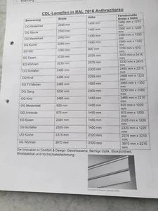 Roma CDL Lamelle mit Neubau Führungsschienen anthrazit 7016 - Bild 1 von 2