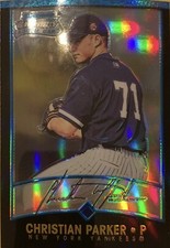 2001 Bowman Chrome Christian Parker Rookie Card Refractor Insert Yankees #326