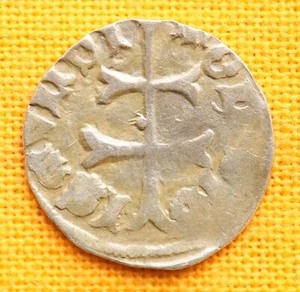 MEDIEVAL SILVER TEMPLAR COIN, 14. CENTURY - Picture 1 of 2